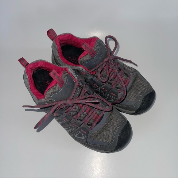 KEEN Hiking Shoes Women's Size 6.5 US Grey Pink OakRidge‎ Sneakers Leather Mesh - Picture 6 of 16